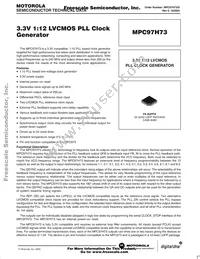 MPC97H73FA Datasheet Cover