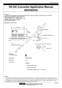 MPD5S025S Datasheet Cover