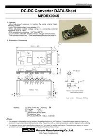 MPDRX004S Datasheet Cover