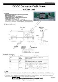 MPDRX103S Datasheet Cover