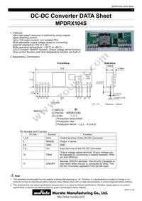 MPDRX104S Datasheet Cover