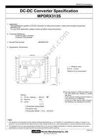 MPDRX313S Datasheet Cover