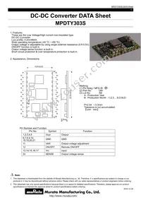 MPDTY303S Datasheet Cover