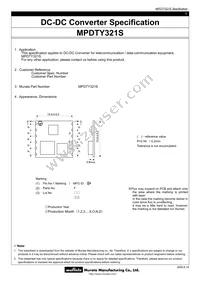 MPDTY321S Datasheet Cover