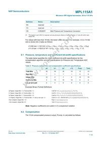 MPL115A1T2 Datasheet Page 7