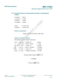 MPL115A2T2 Datasheet Page 12