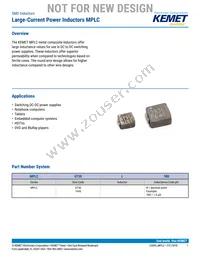 MPLC0730L3R3 Datasheet Cover