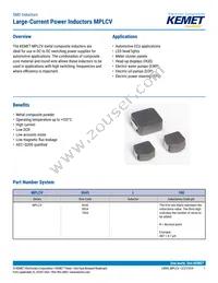 MPLCV0654L470 Datasheet Cover