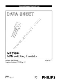 MPS3904 Datasheet Cover