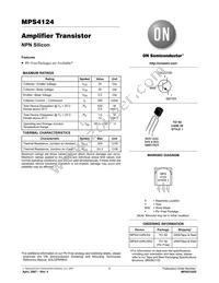 MPS4124RLRAG Datasheet Cover