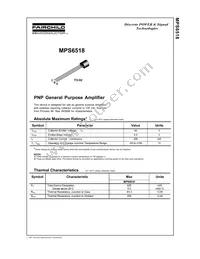 MPS6518 Datasheet Cover