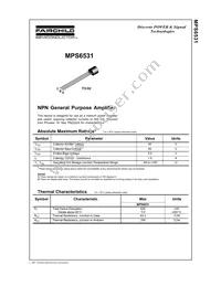 MPS6531_D75Z Datasheet Cover