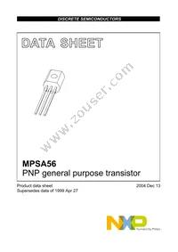 MPSA56 Datasheet Cover