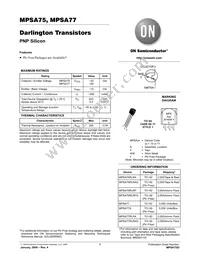 MPSA77RLRAG Datasheet Cover