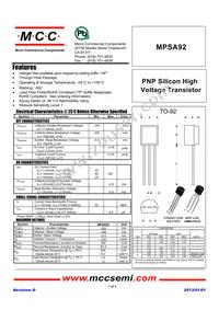 MPSA92-AP Datasheet Cover