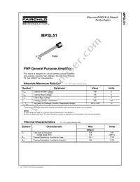 MPSL51_D75Z Datasheet Cover