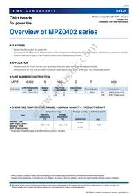 MPZ0402S330CT000 Datasheet Page 3
