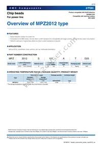 MPZ2012S331ATD25 Datasheet Page 3