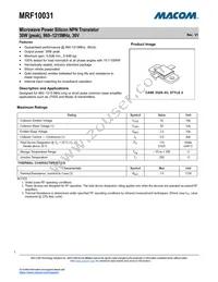 MRF10031 Datasheet Cover