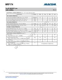MRF174 Datasheet Page 2