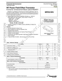 MRF9210R3 Datasheet Cover