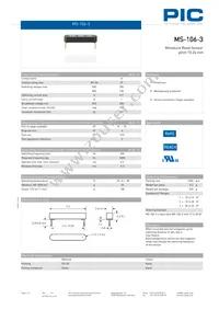 MS-106-3-3 Datasheet Cover