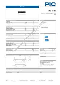 MS-110X Datasheet Cover