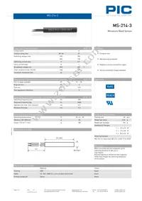 MS-214-3-1-0500 Datasheet Cover