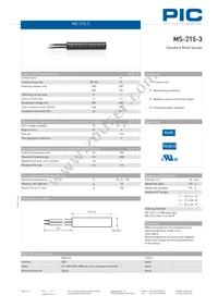 MS-215-3-1-0500 Datasheet Cover