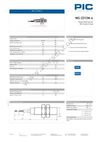 MS-2210M-6-6-0500 Datasheet Cover