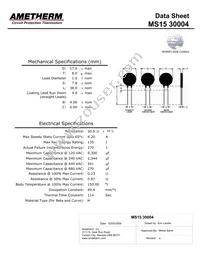 MS15 30004-B Datasheet Cover