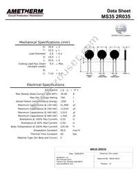 MS35 2R035 Datasheet Cover