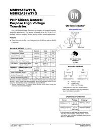 MSB92ASWT1 Datasheet Cover