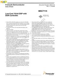 MSC7115VM1000 Datasheet Cover