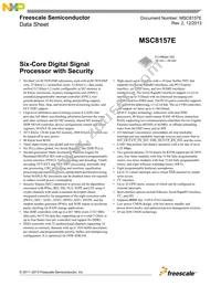 MSC8157ETAG1000A Datasheet Cover