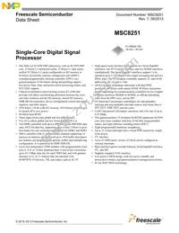 MSC8251TAG1000B Datasheet Cover