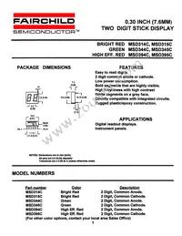 MSD399C Datasheet Cover