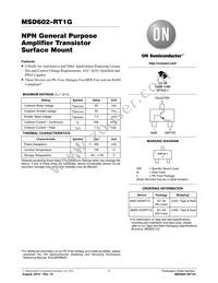 MSD602-RT1G Datasheet Cover