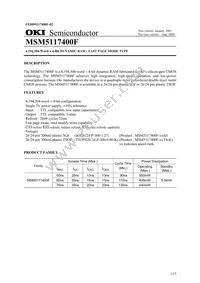 MSM5117400F-60J3-7 Datasheet Page 2