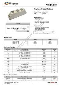 MSTC110-16 Datasheet Cover