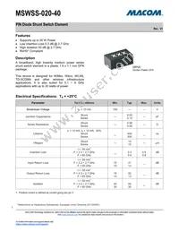 MSWSS-020-40 Datasheet Cover