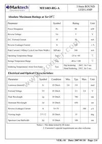 MT1403-RG-A Datasheet Page 3