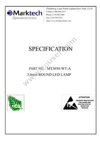 MT3030-WT-A Datasheet Cover