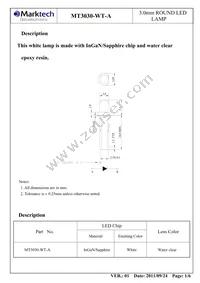 MT3030-WT-A Datasheet Page 2