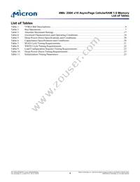 MT45W256KW16PEGA-70 WT TR Datasheet Page 4