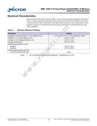 MT45W256KW16PEGA-70 WT TR Datasheet Page 17