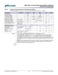 MT45W256KW16PEGA-70 WT TR Datasheet Page 18