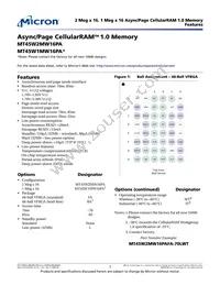 MT45W2MW16PAFA-85 WT Datasheet Cover