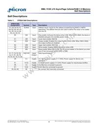 MT45W512KW16PEGA-70 WT TR Datasheet Page 6