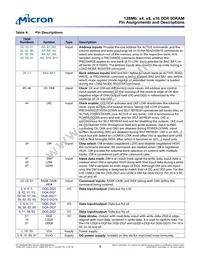 MT46V8M16P-5B:D TR Datasheet Page 9